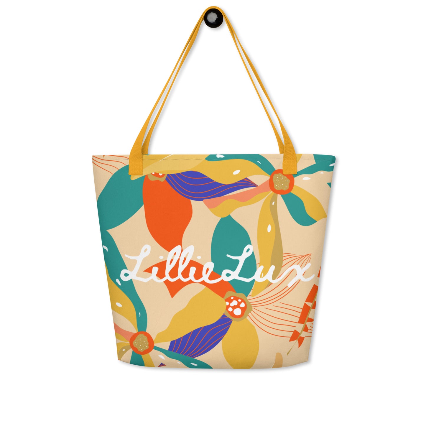 LillieLux ‘conch’ large tote bag, front view, white background