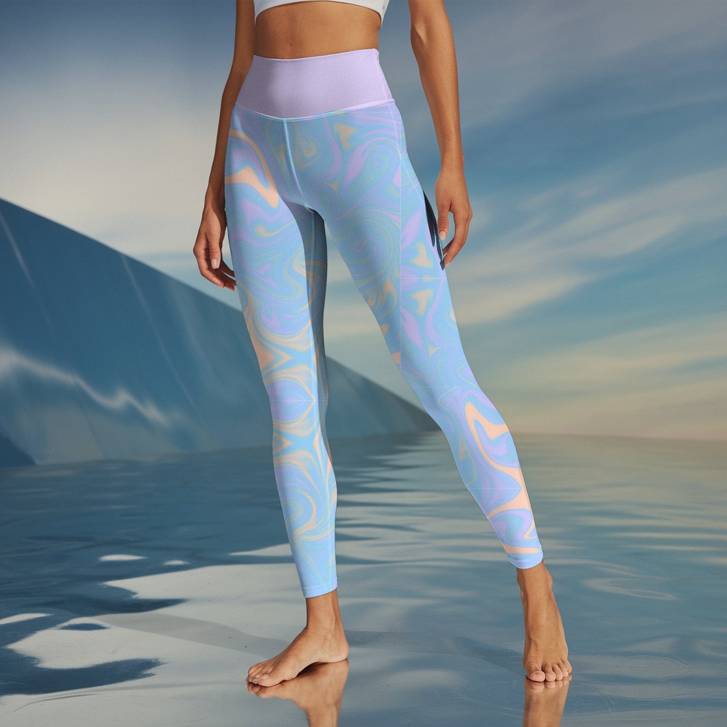 LillieLux ‘soft haze’ pastel high waist yoga leggings