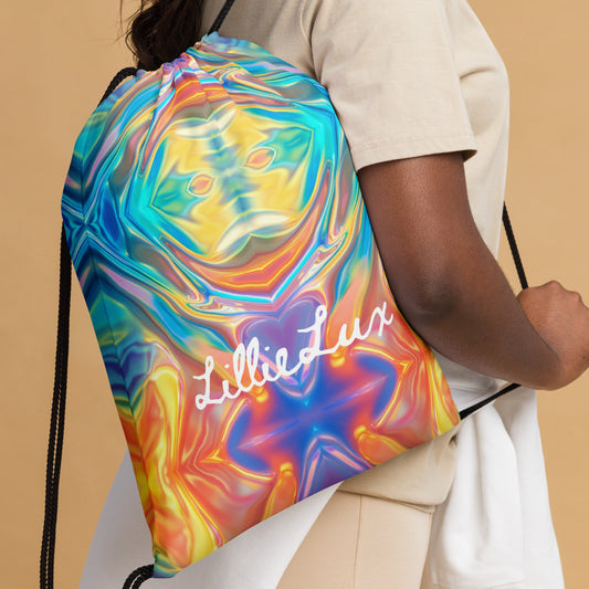 ‘Color Spill’ Drawstring bag.