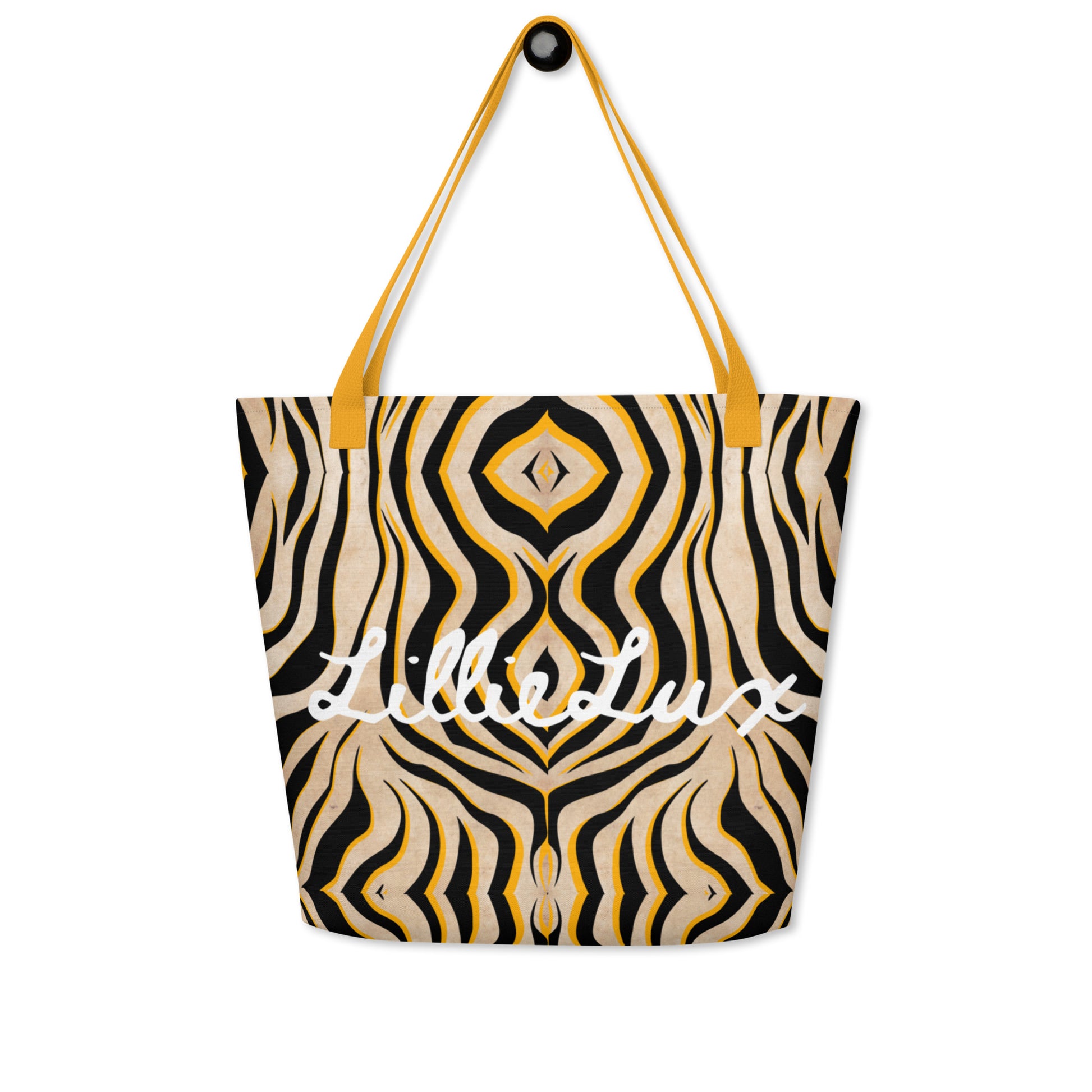 Dandelion Zebra Large Tote Bag.