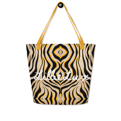Dandelion Zebra Large Tote Bag.