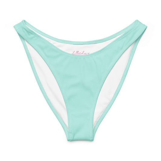 Mint v-cut bikini bottoms with high-leg cut – Lillie Lux swimwear