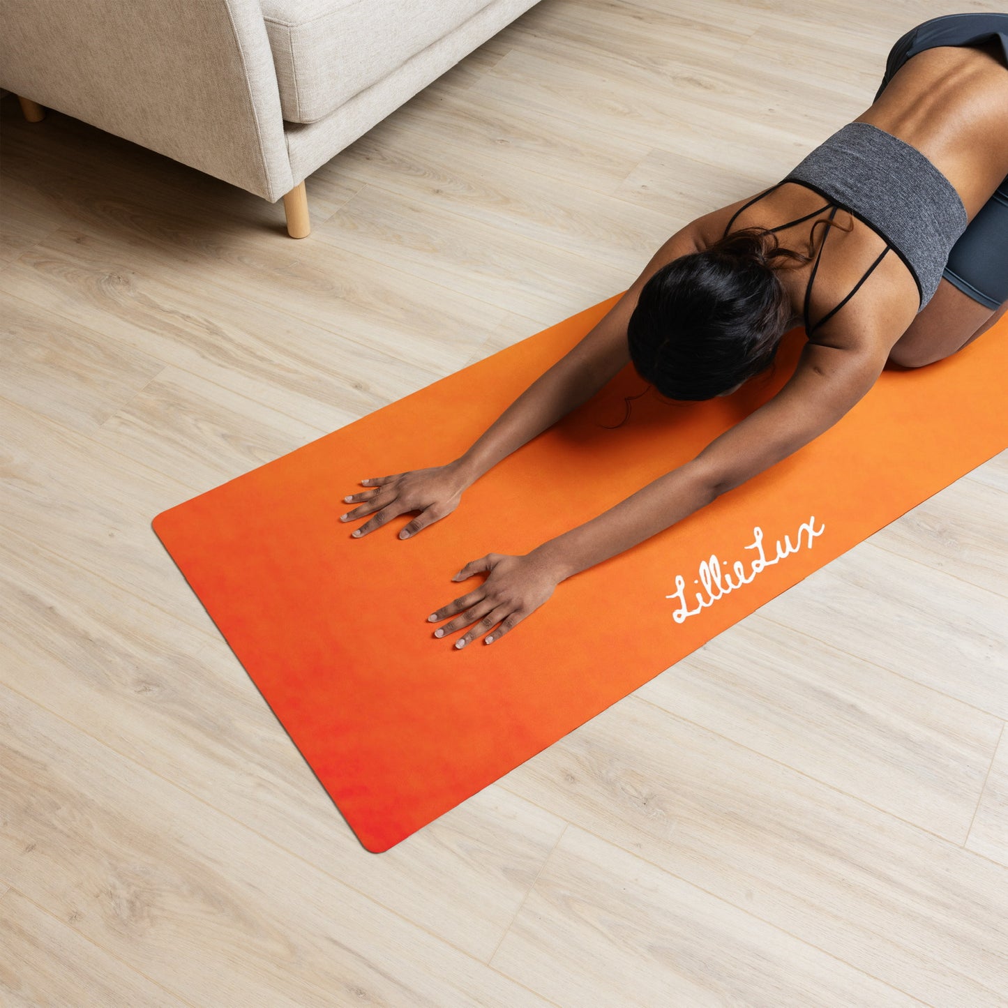 Orange Yoga mat.