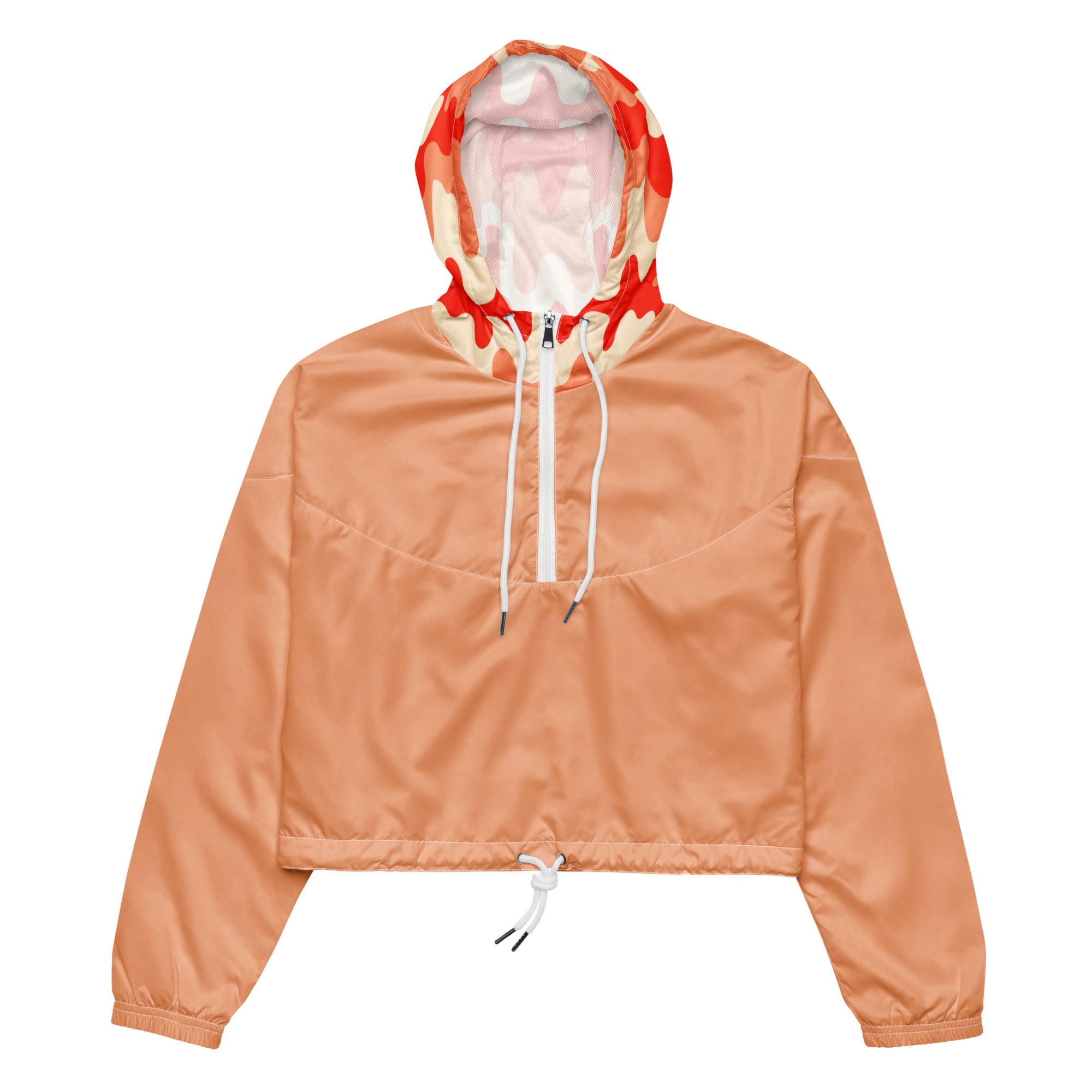 Strawberry Mamba Cropped Windbreaker – Peach with Strawberry